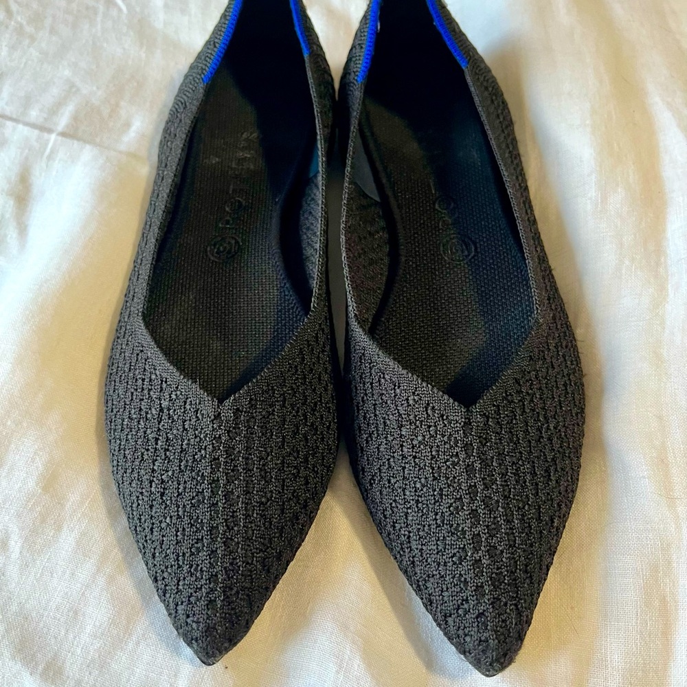 Rothy’s The Point Honeycomb in Black, 11.5 like new